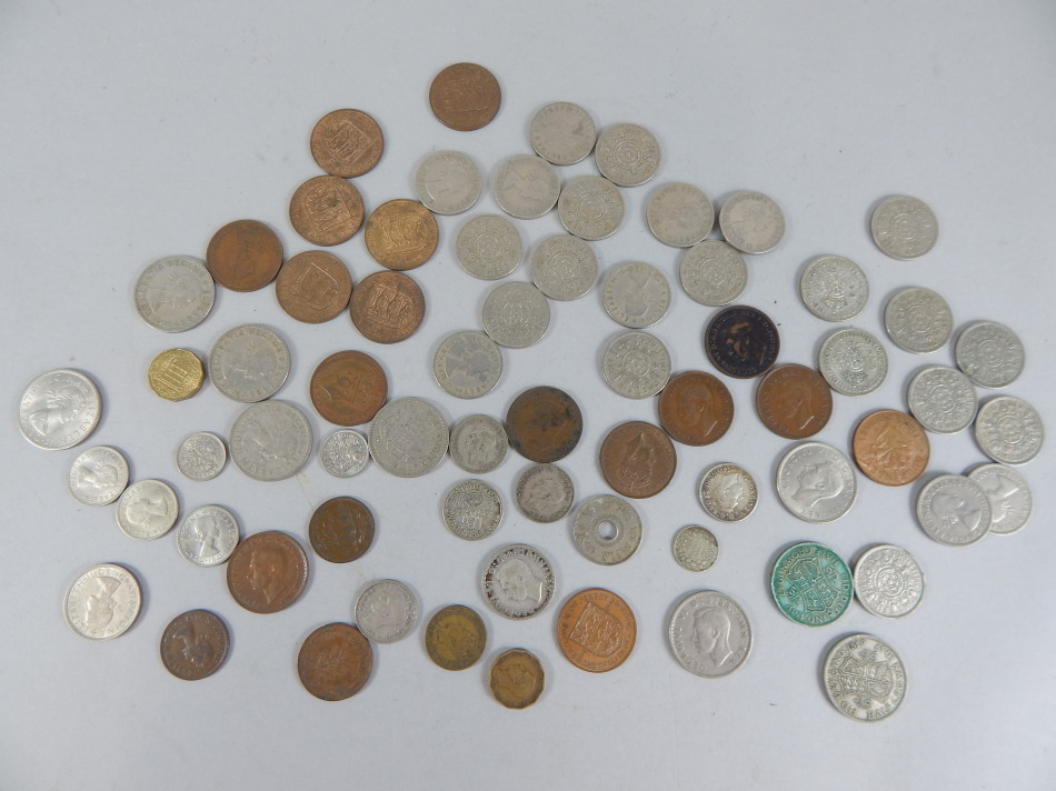 Appraisal: A quantity of British coins mainly nickel silver and copper