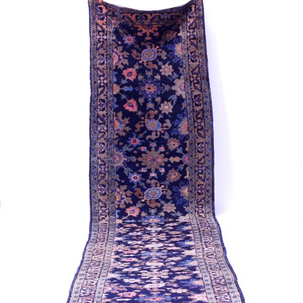 Appraisal: Handmade imported Persian Mahal Oriental Rug Circa Navy Blue Floral