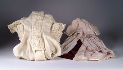 Appraisal: SIX PIECES OF ANTIQUE CLOTHING Includes three two-piece dresses and