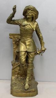 Appraisal: quot Cavalier Bronze Sculpture by Drouot From a Riverdale NY