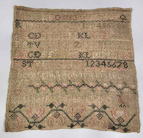 Appraisal: A George III needlework sampler worked by ''Elizabeth Miles ''