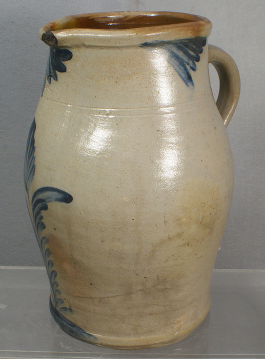 Appraisal: gal blue decorated stoneware pitcher in the manner of Robert