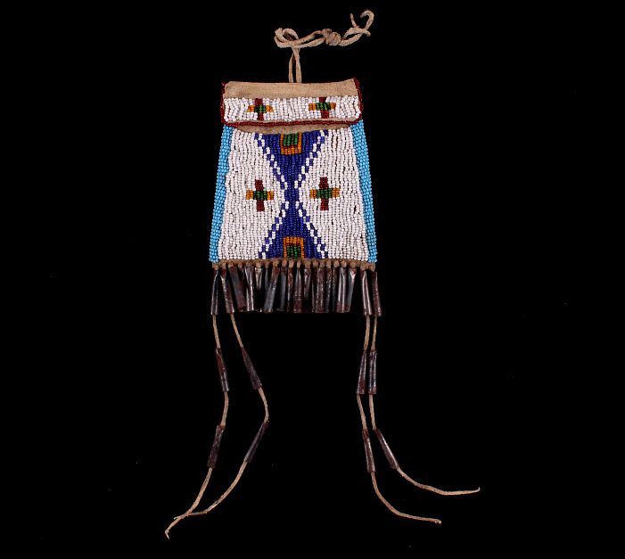 Appraisal: Ute Indians Fully Beaded Strike-A-Lite Bag s- Featured in this