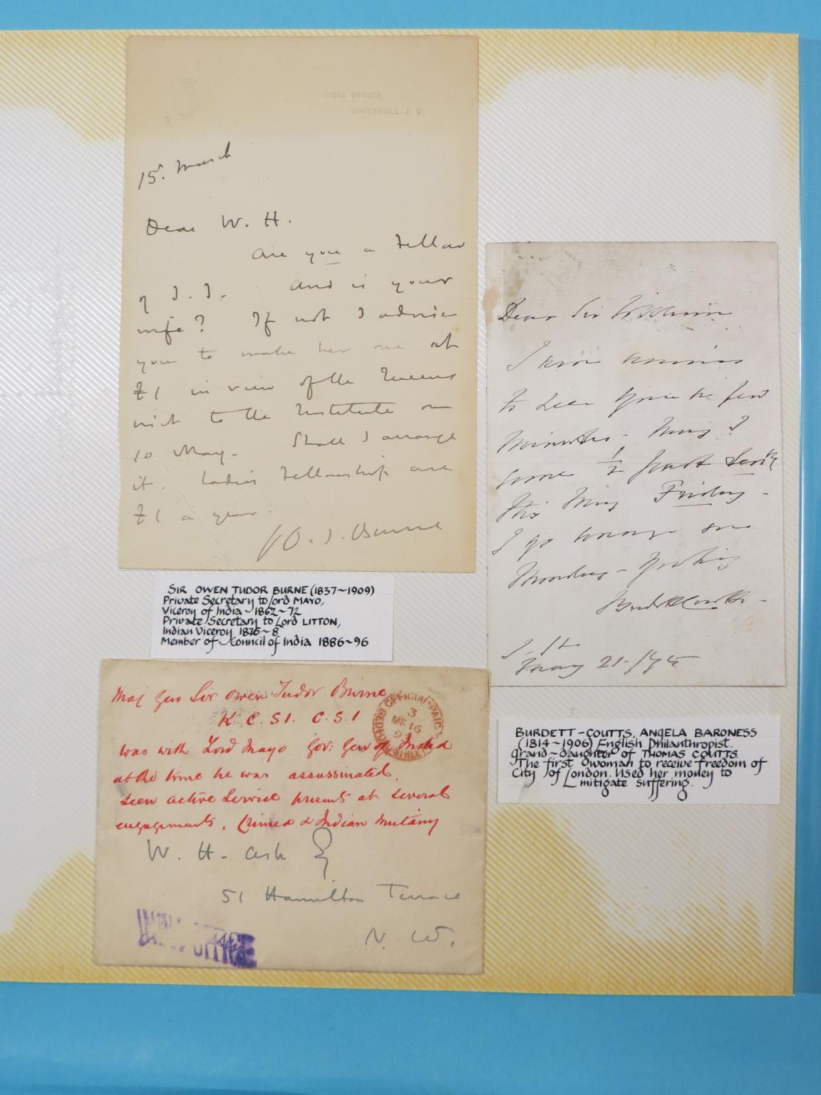 Appraisal: Sir Owen Tudor Burne - - hand-written letter and envelope