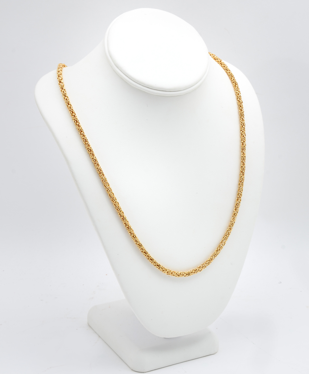 Appraisal: RARE K GRAM SOLID '' BYZANTINE ''KING'' CHAIN Yellow gold