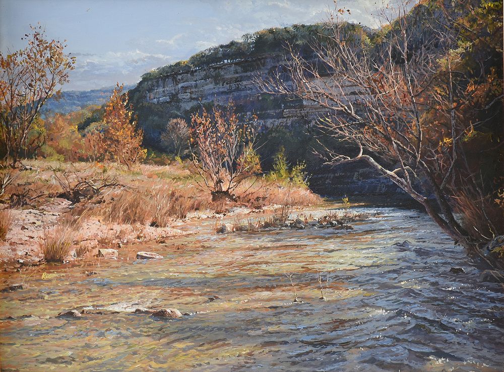 Appraisal: JAMES ROBINSON American Texas - A PAINTING Gorge by the