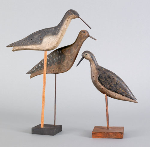 Appraisal: Group of yellowlegs shore bird decoys early th c one