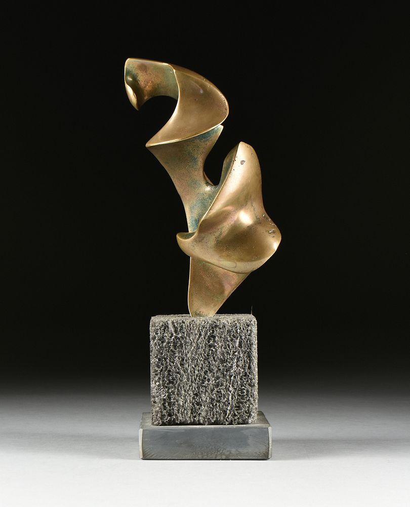 Appraisal: L MCBEE th Century A MODERNIST SCULPTURE Swirl CIRCA L