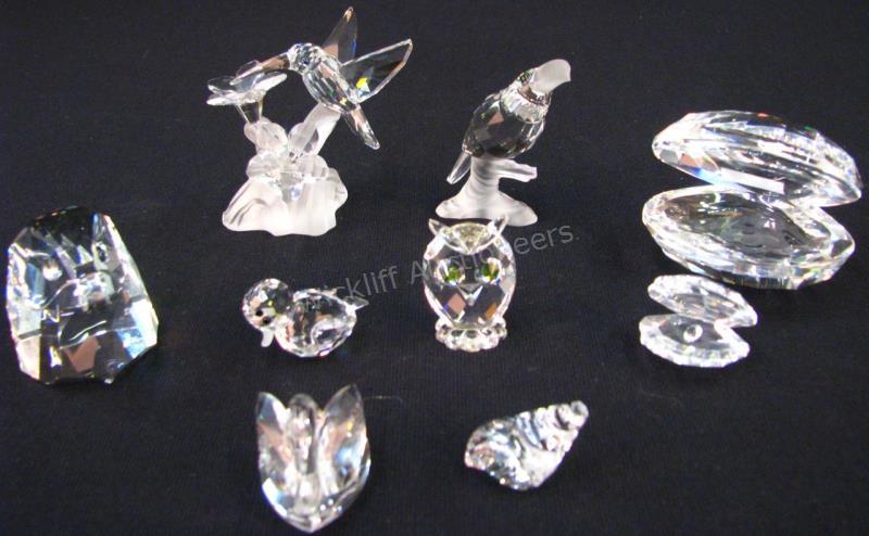 Appraisal: Group of Swarovski and Assorted Crystal seven Swarovski including large