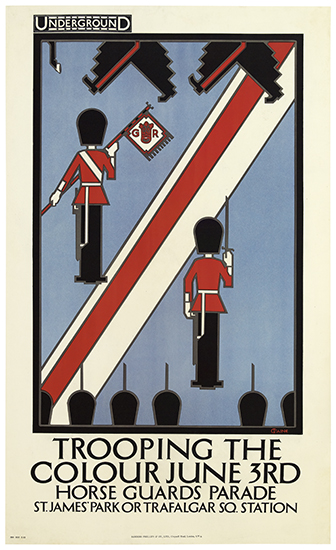 Appraisal: CHARLES PAINE - TROOPING THE COLOUR UNDERGROUND x inches x