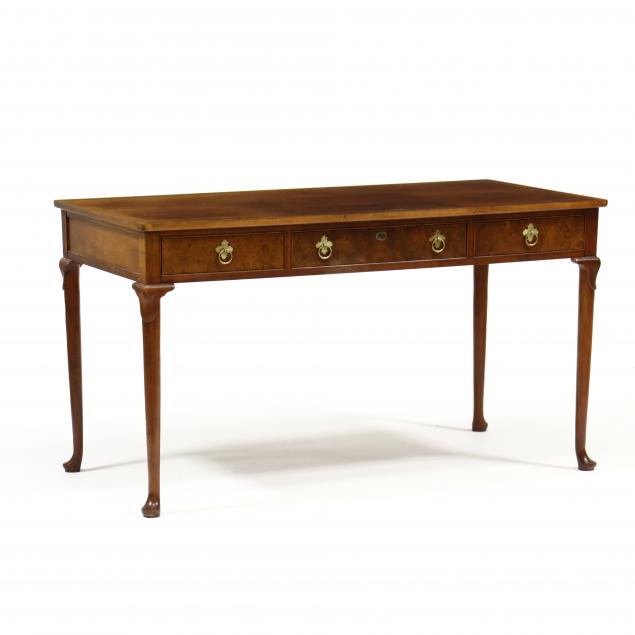 Appraisal: BAKER QUEEN ANNE STYLE WALNUT WRITING DESK Late th century