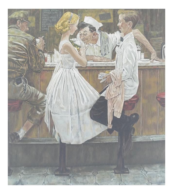 Appraisal: Norman Rockwell Lithograph Norman Rockwell After the Prom lithograph signed