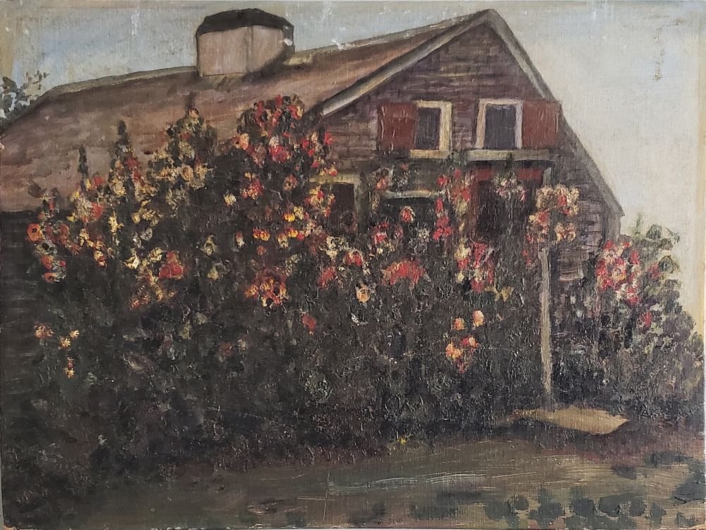 Appraisal: Oil on Artist's Board Easy Street - Nantucket circa Oil