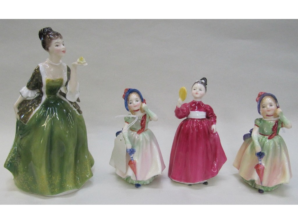 Appraisal: Four Doulton figures including Fleur HN Vanity HN and two