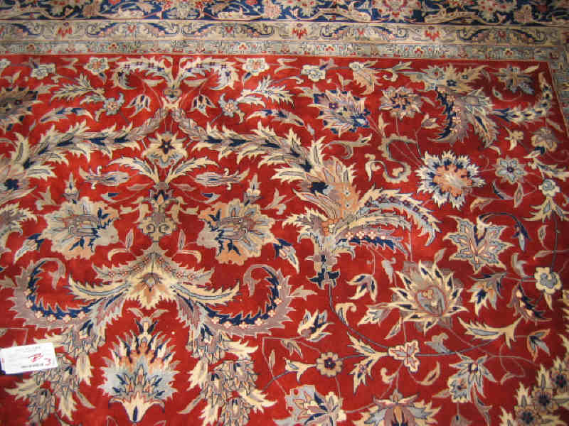 Appraisal: A FINE SINO KASHAN ROOM RUG The rich red field