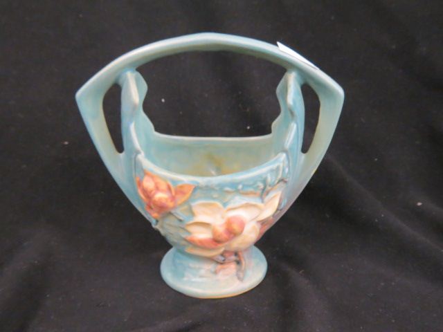 Appraisal: Roseville Magnolia Art Pottery Basket blue - excellent