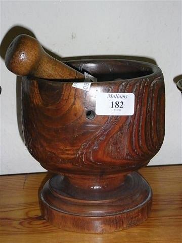 Appraisal: AN ELM PESTLE AND MORTAR