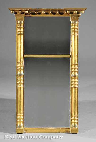 Appraisal: An American Classical Giltwood Pier Mirror early th c New