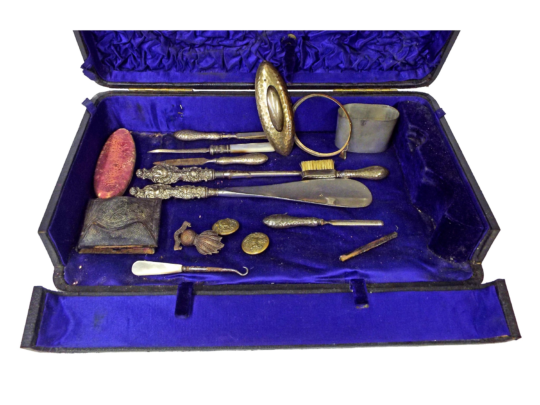 Appraisal: Collection of silver and other bijouterie items to include boot