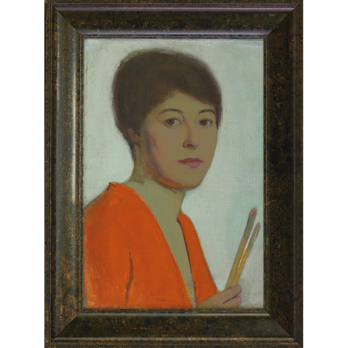 Appraisal: Eda Sterchi American b Self-Portrait c oil on canvas laid