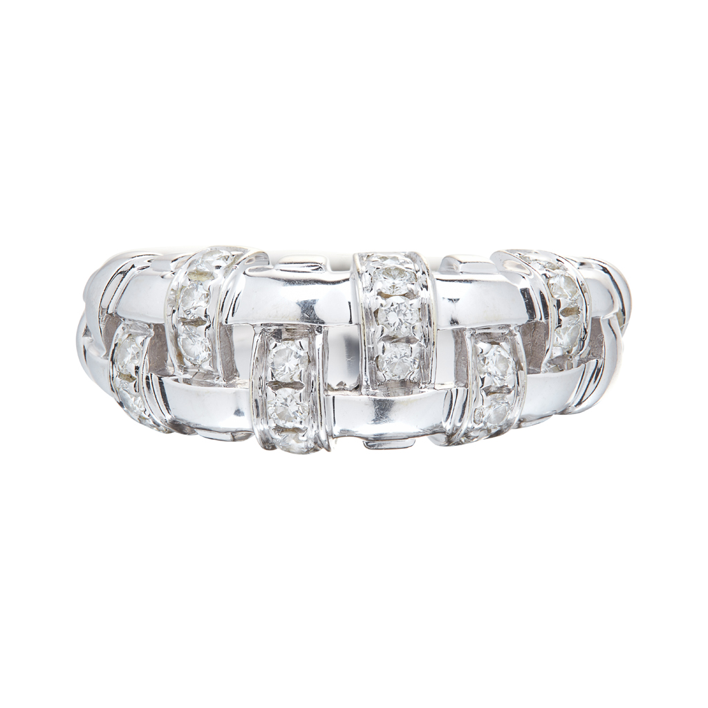 Appraisal: TIFFANY CO - A contemporary diamond set ring of pierced