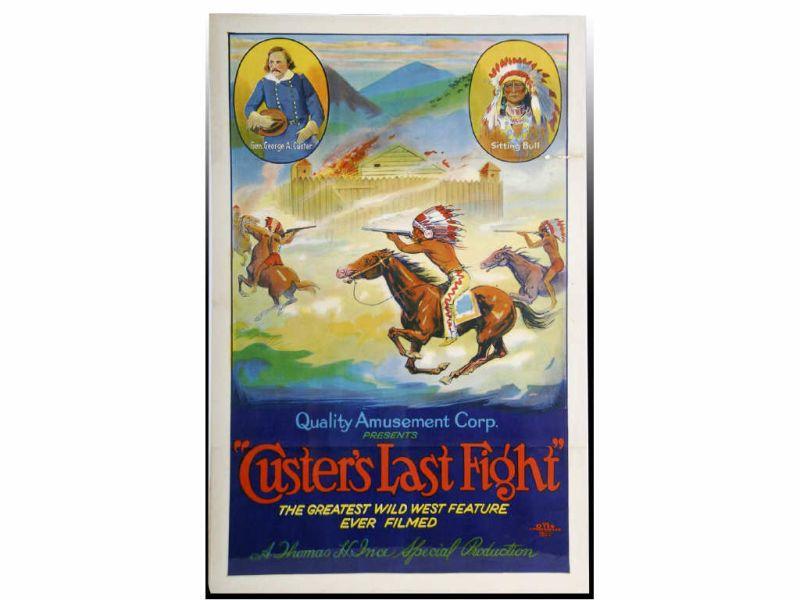 Appraisal: 'Custer's Last Fight'' Poster Description '' x '' Chief Sitting