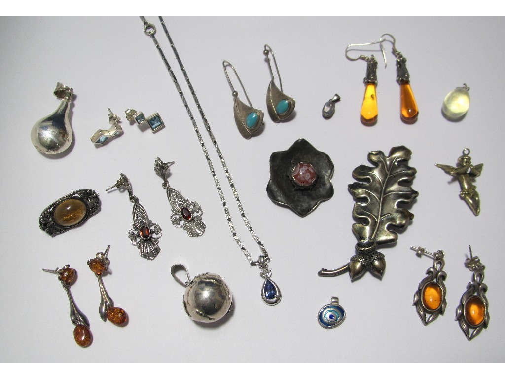 Appraisal: A lot of costume jewellery to include three pairs of