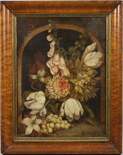 Appraisal: th Century Continental School floral still life o c mounted