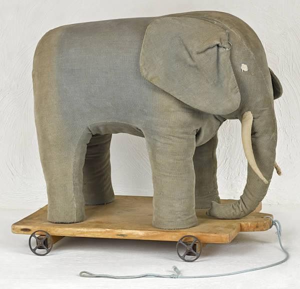 Appraisal: Elephant pull toy early th c '' h '' Elephant