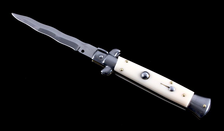 Appraisal: Frank Beltrame Italian Stiletto Kriss Switchblade This is a Frank