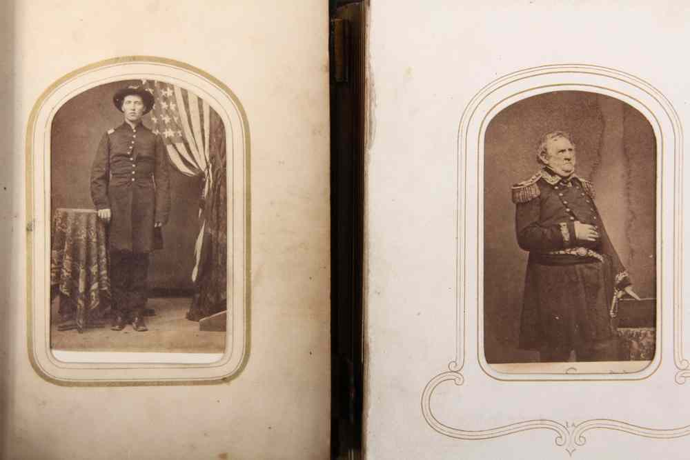 Appraisal: CIVIL WAR PHOTO ALBUMS - Leather Bound Photo Albums of