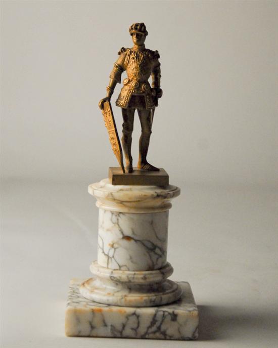 Appraisal: A Victorian Bronze Renaissance Warrior labeled Peter Discher displayed on