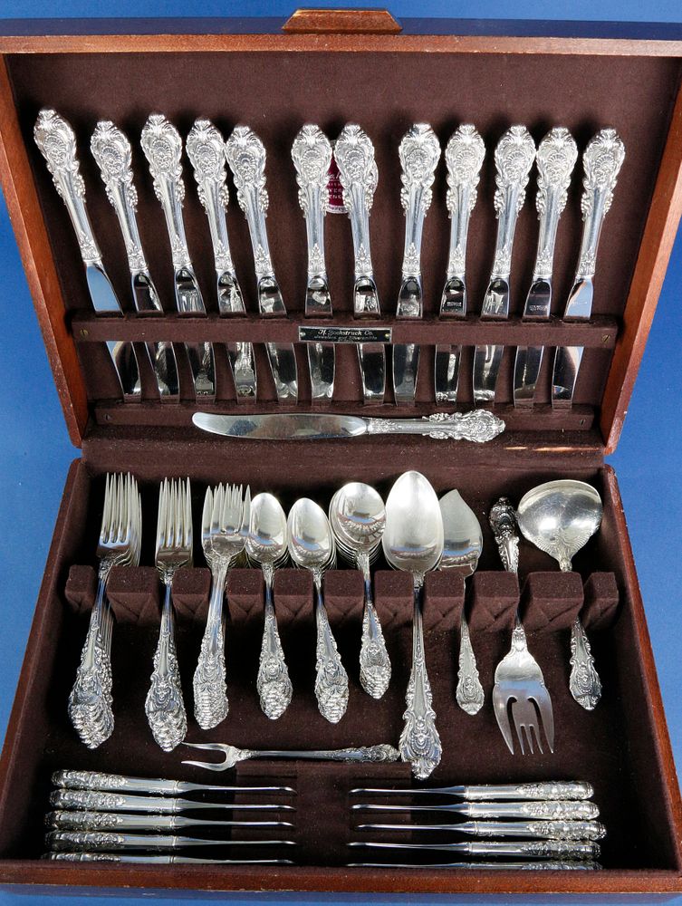 Appraisal: Wallace Sir Christopher Sterling Silver Flatware Service for Twelve Wallace