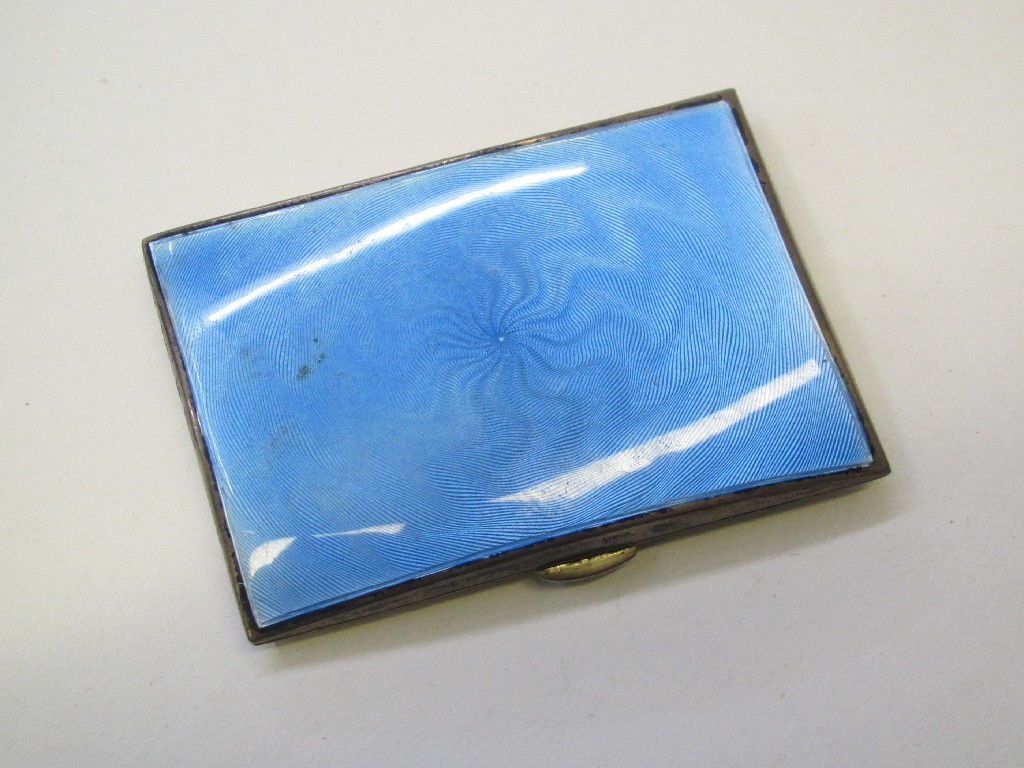 Appraisal: Silver and enamel cigarette case Birmingham