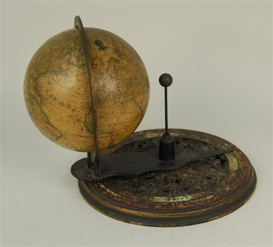 Appraisal: JOSLIN'S TERRESTRIAL TABLE GLOBE marked Gilman Joslin Boston set in