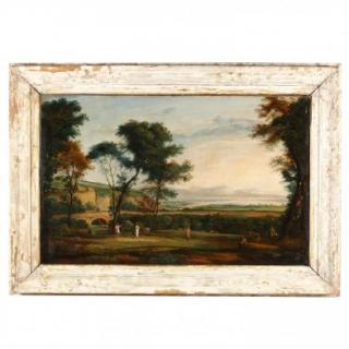 Appraisal: Continental School circa The Roman Campagna oil on canvas lined