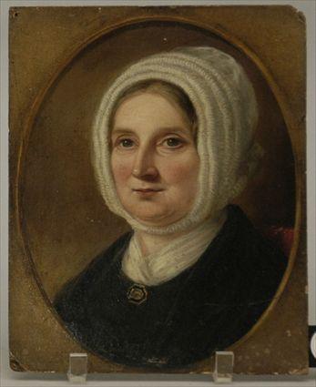 Appraisal: English School Portrait of an Elderly Woman with White Bonnet