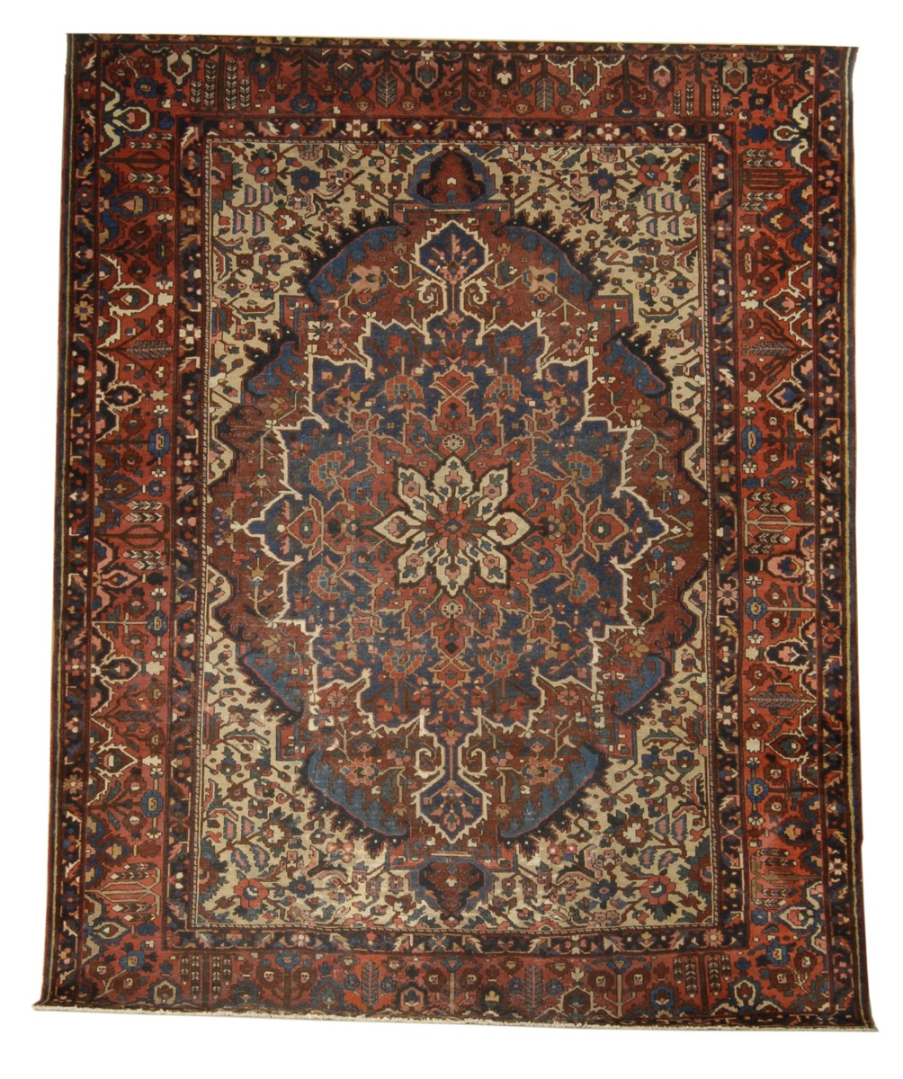 Appraisal: ORIENTAL RUG BAKHTIARI ' x ' Overlapping central medallions of