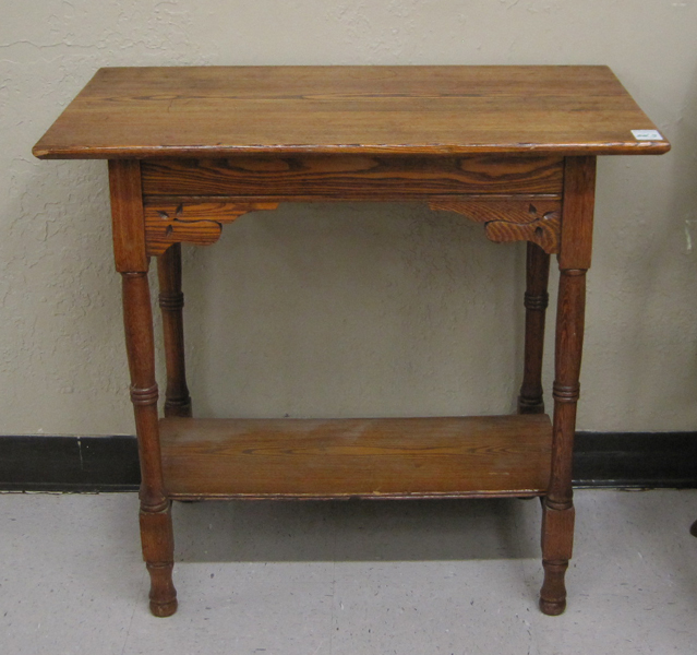 Appraisal: LATE VICTORIAN ELMWOOD WRITING TABLE Eastlake design American c having