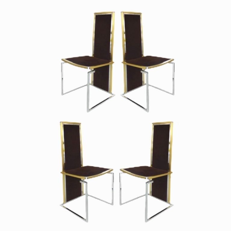 Appraisal: Romeo Reg Italian Modern Dining Chairs s Set of elegant