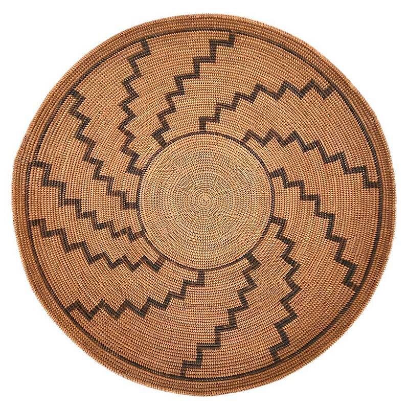 Appraisal: Large California Mission Basket early th century polychrome coiled tray