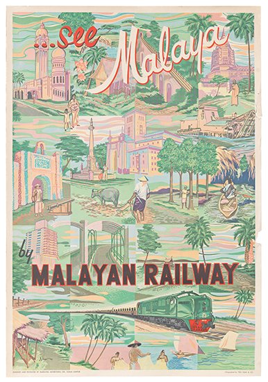 Appraisal: ACHNAS DATES UNKNOWN SEE MALAYA BY MALAYAN RAILWAY x inches