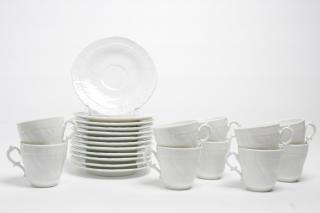 Appraisal: Richard Ginori Porcelain Cups Saucers Set of Italian teacups and