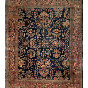 Appraisal: An Indo Mohajeran Sarouk Wool Rug Mid- th Century feet