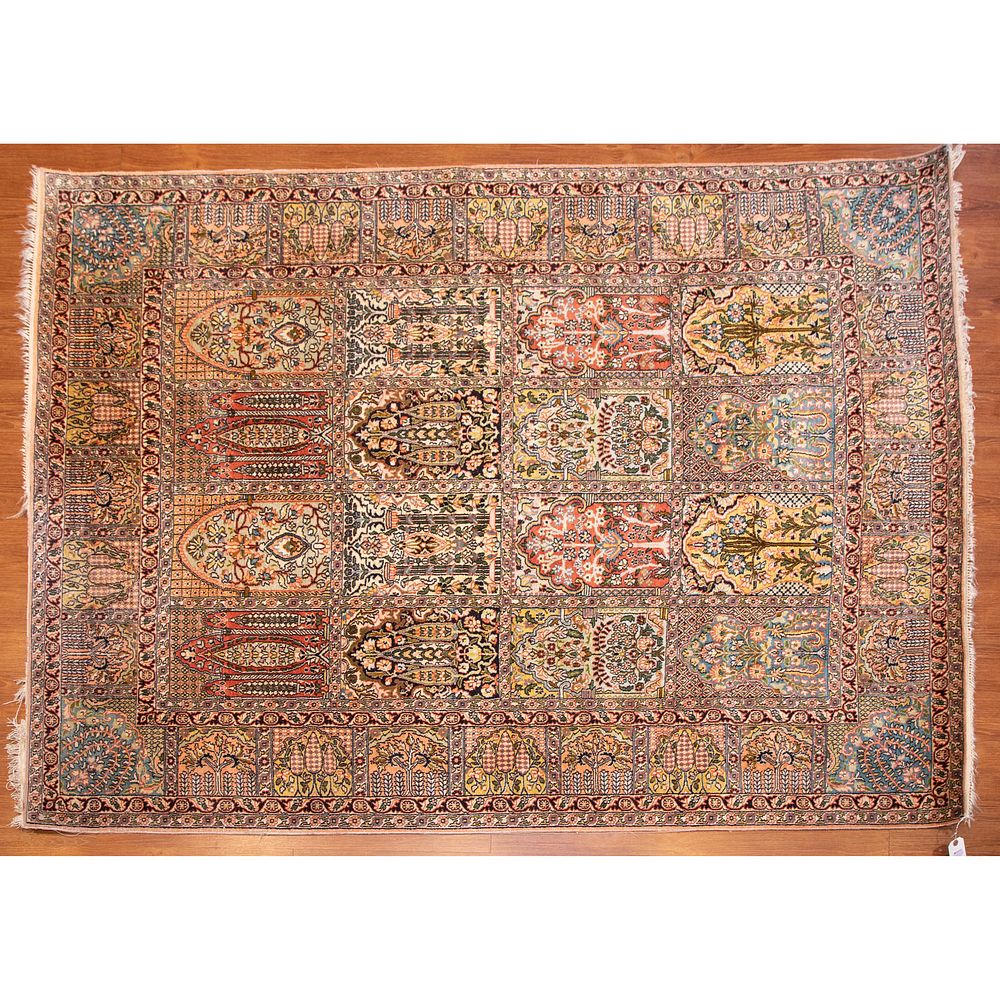 Appraisal: Kasmir Garden Rug India x Third quarter- th century hand-knotted