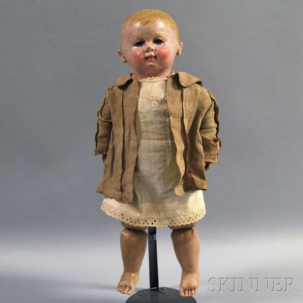 Appraisal: Martha Chase-type Stockinette Doll with painted brown eyes closed mouth