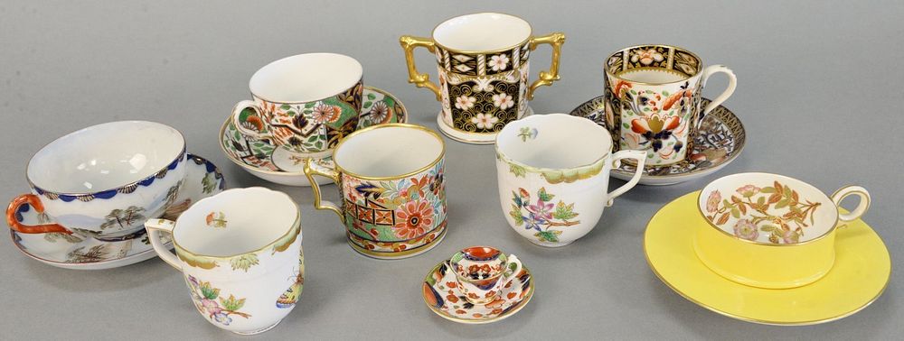 Appraisal: Tray lot with cups and saucers Royal Crown Derby and