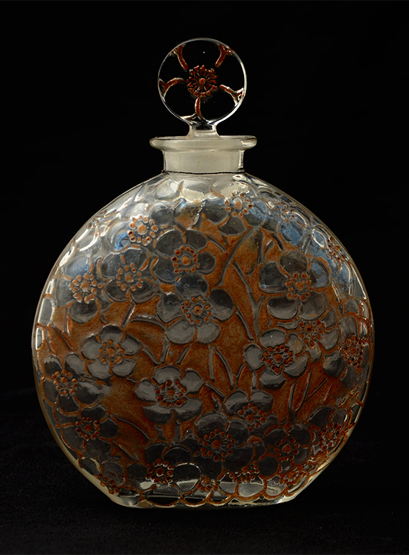 Appraisal: R LALIQUE LE LYS FOR D'ORSAY PERFUME BOTTLE Circa 's