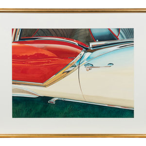 Appraisal: Bruce McCombs American b Oldsmobile with Lake Pipes watercolor signed