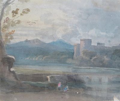 Appraisal: Follower of John Varley A Castle by a river Bears